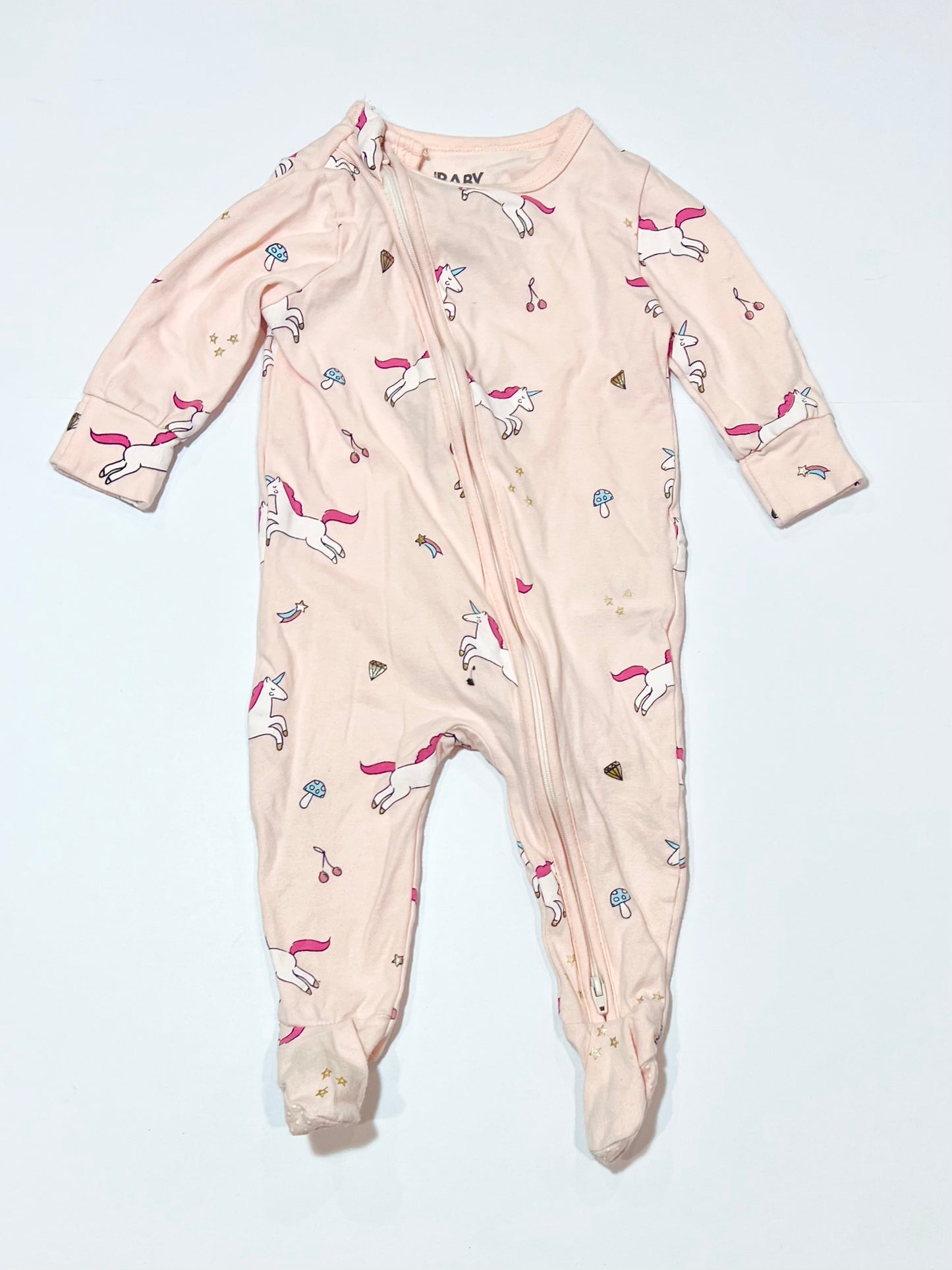 Unicorn zip onesie - Size 00