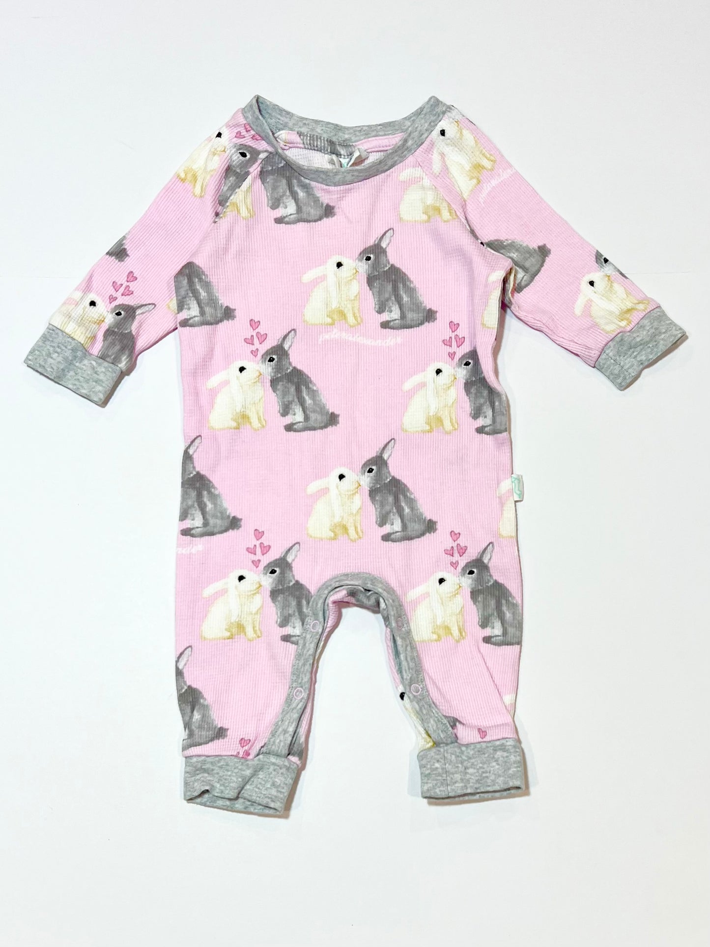 Bunny waffle onesie - Size 00