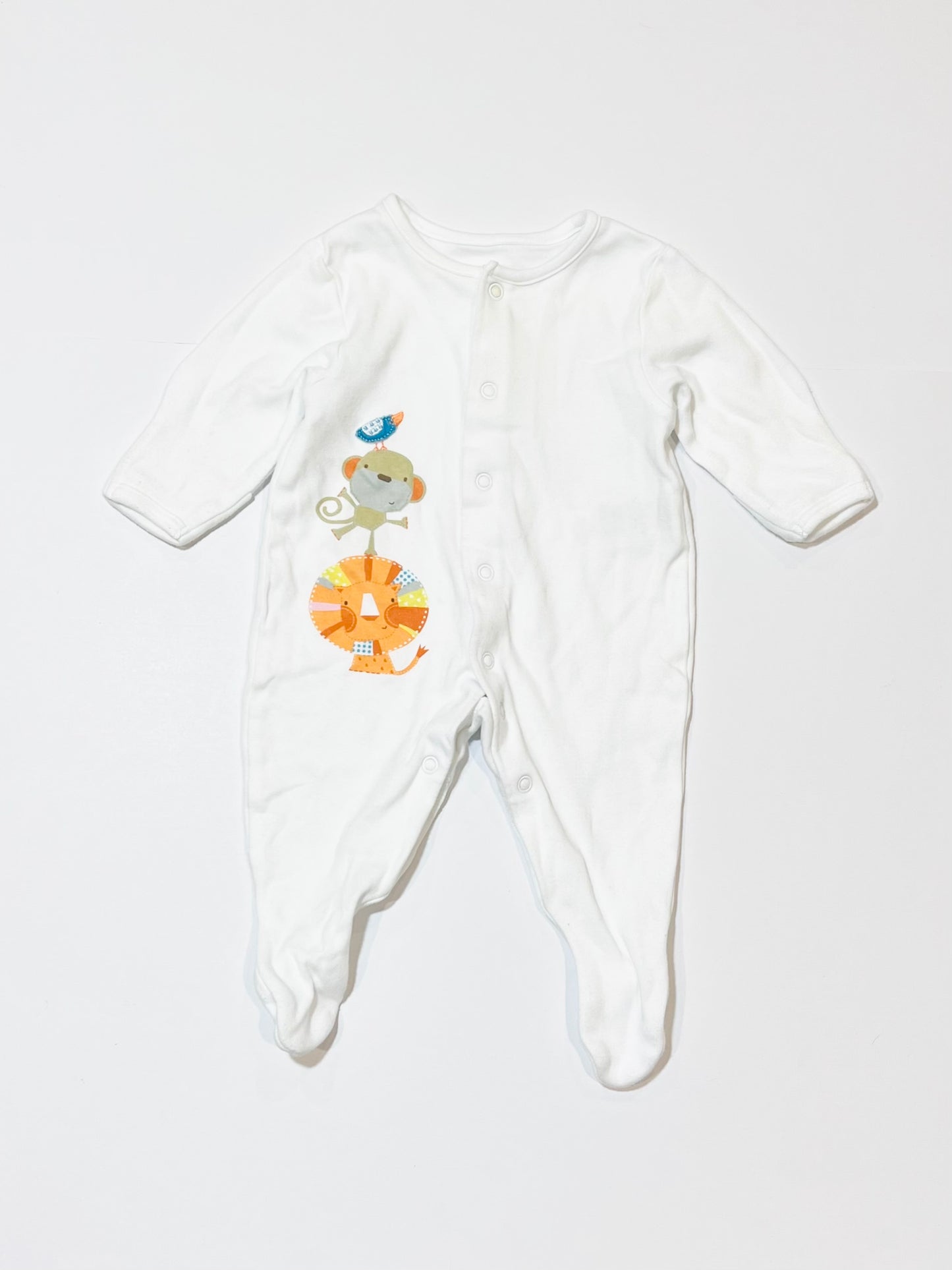 White animals onesie - Size 0000