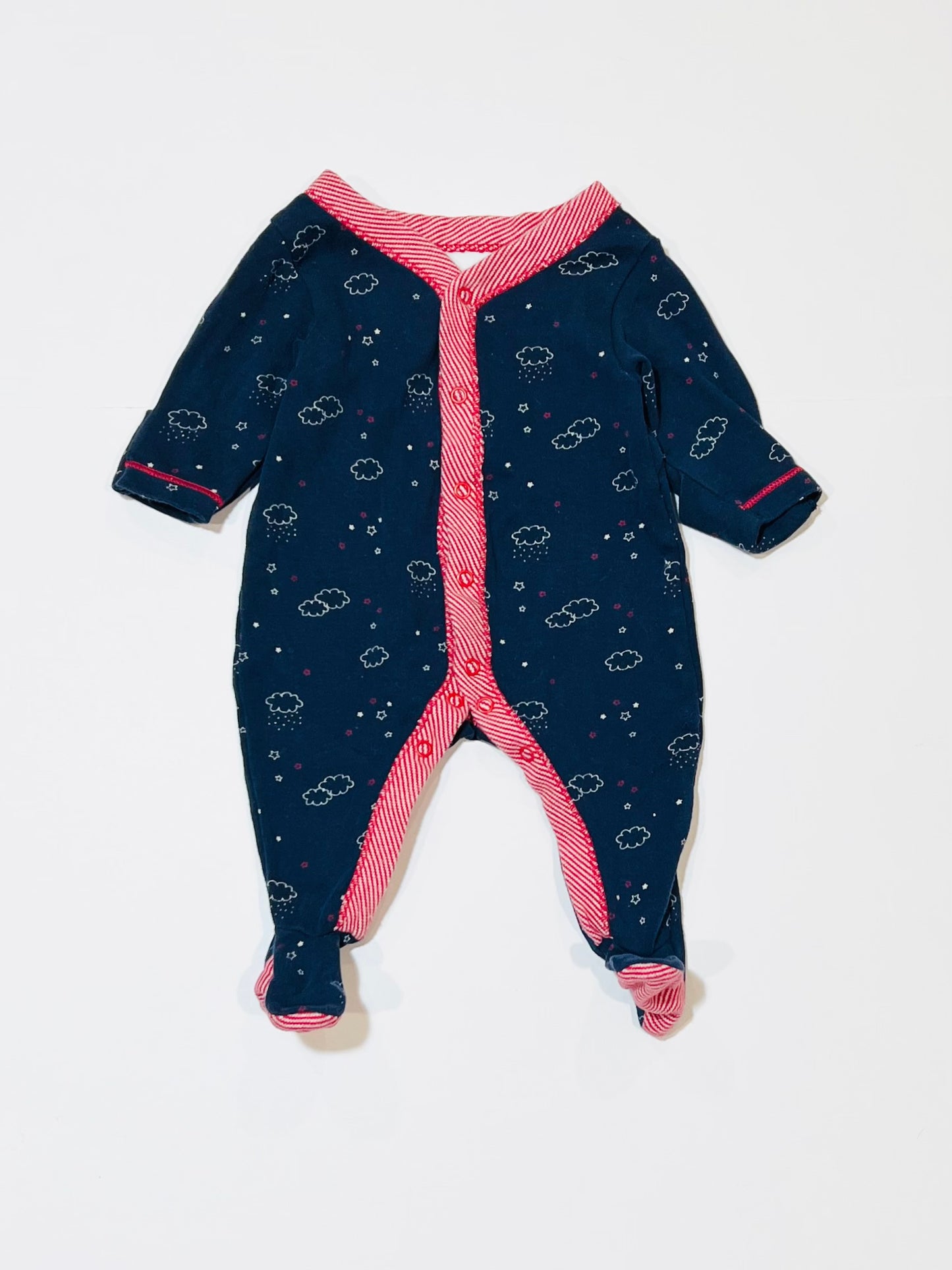 Navy clouds onesie - Size 0000