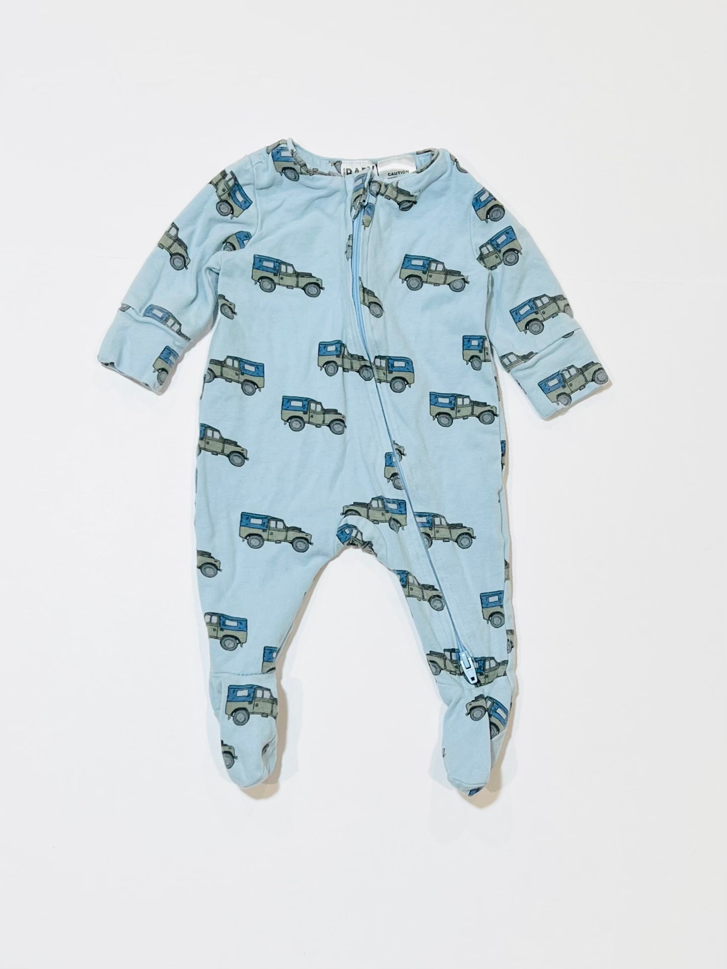 Blue zip onesie - Size 0000