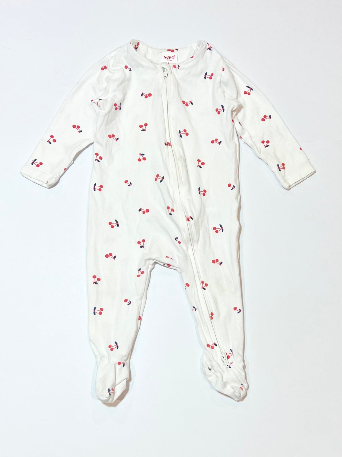 Cherry zip onesie - Size 00