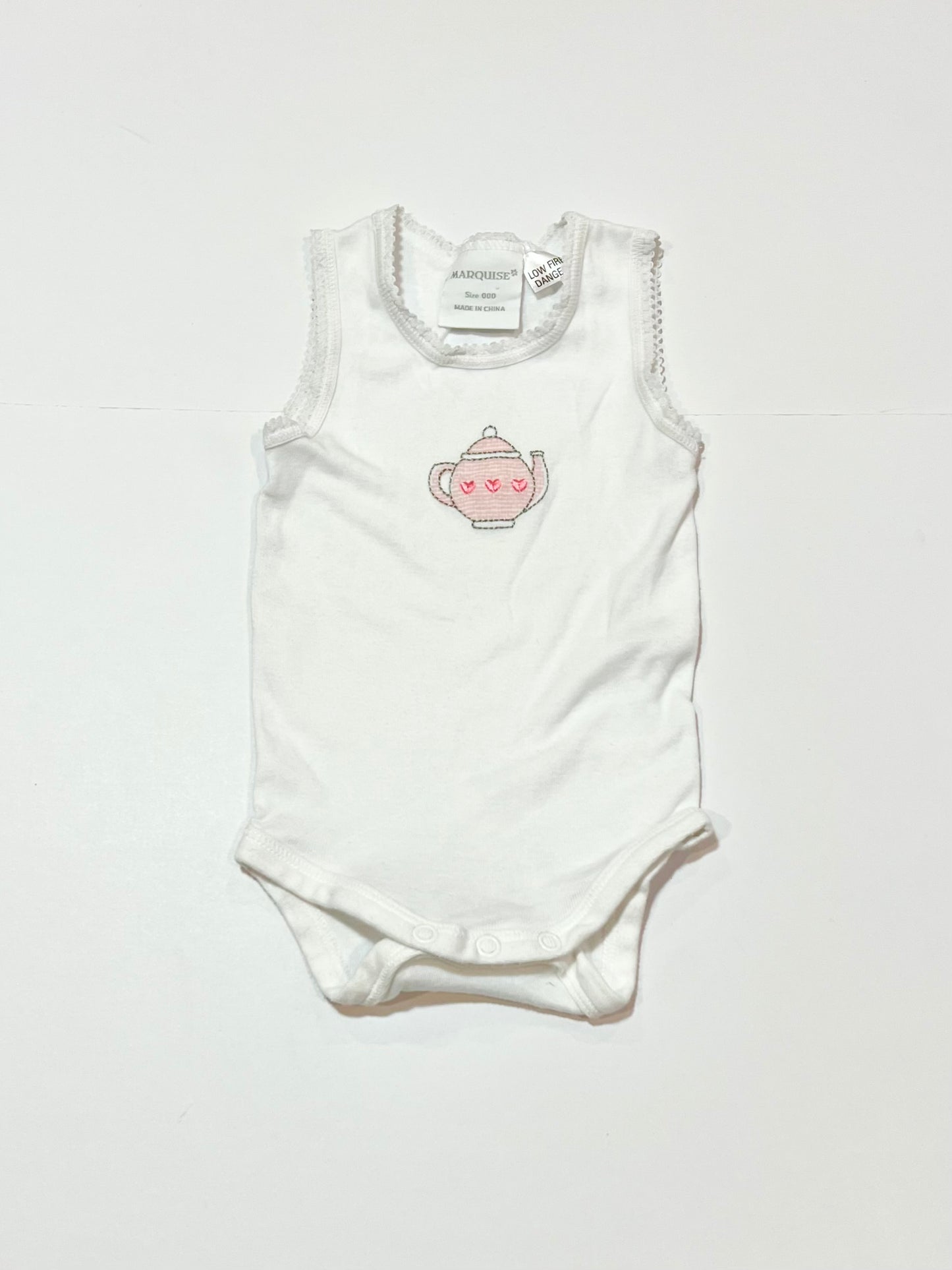 White teapot bodysuit - Size 000