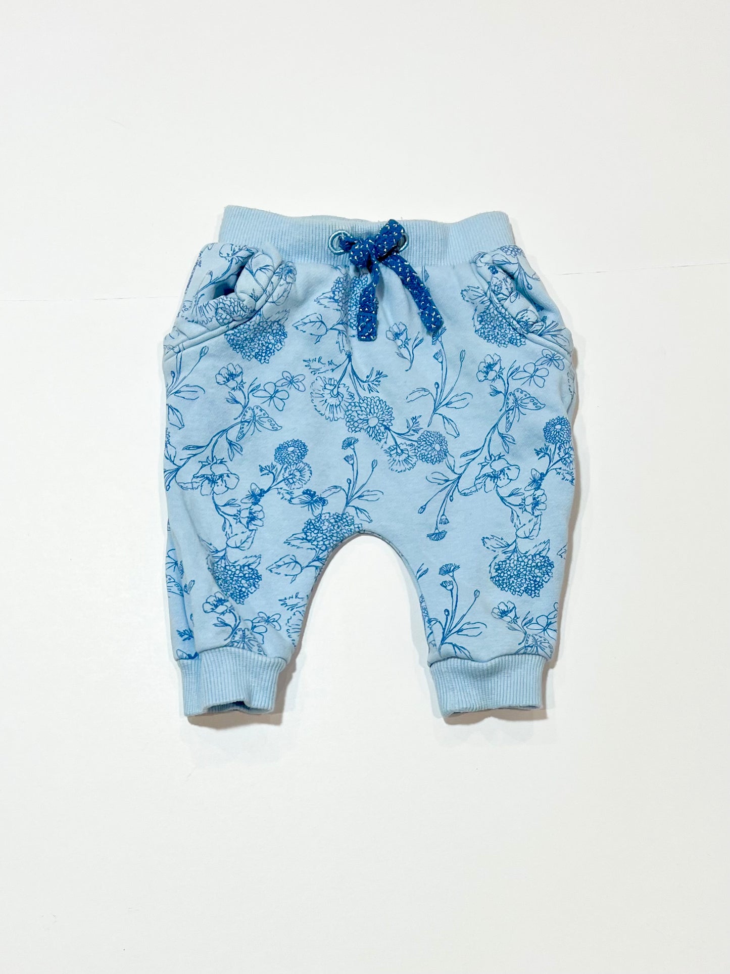 Blue floral trackies - Size 000