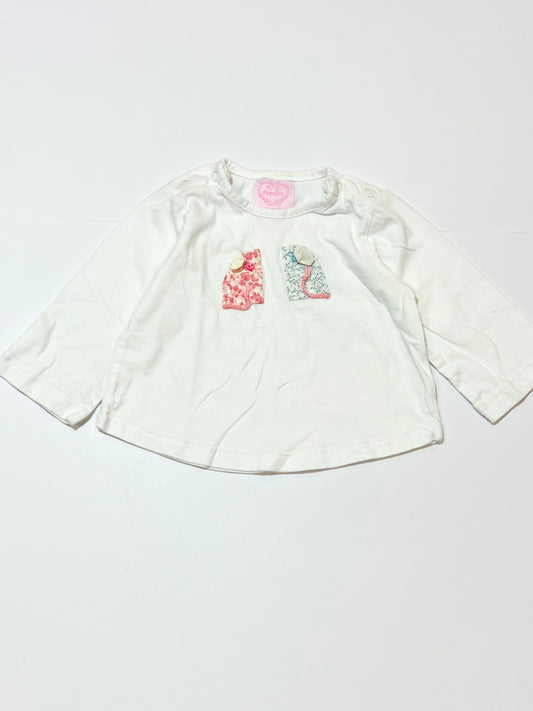 White mouse top - Size 000