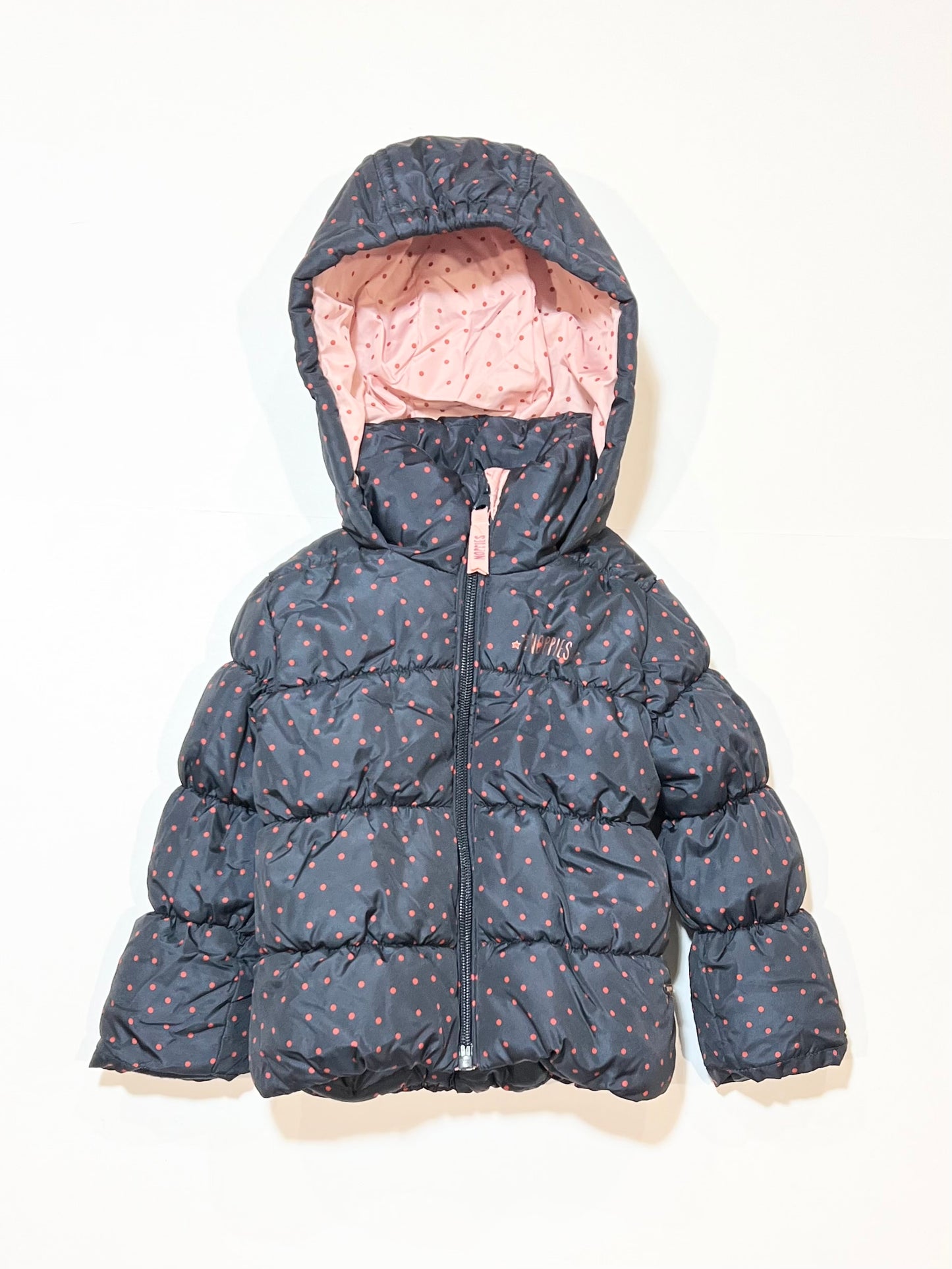Spotty puffer jacket - Size 9-12 months