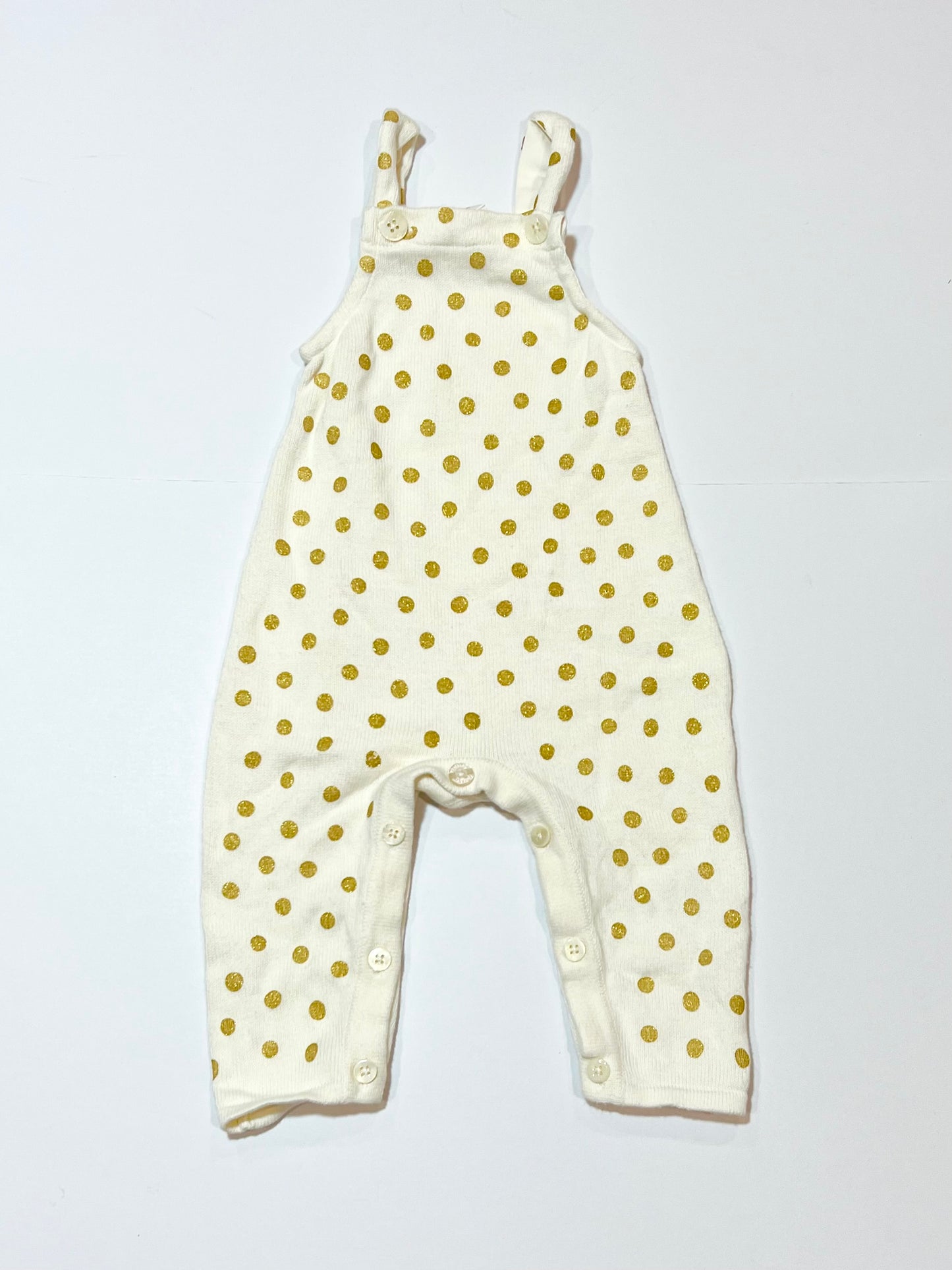 Gold spot knit overalls - Size 000