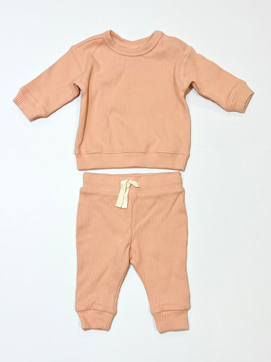 Pink ribbed set - Size 000