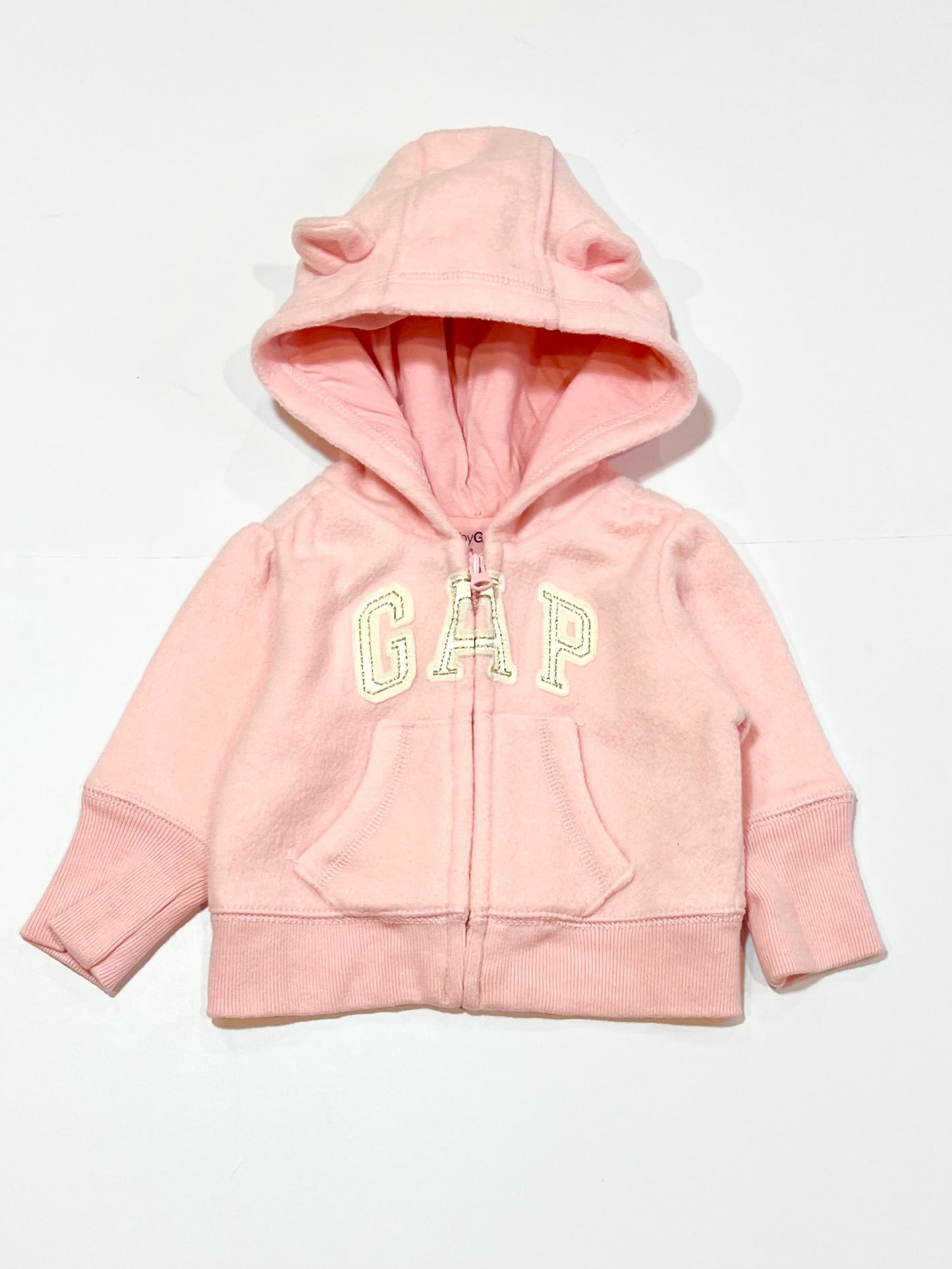 Pink fleece hoodie - Size 000