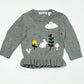 Grey bunny peplum jumper - Size 000