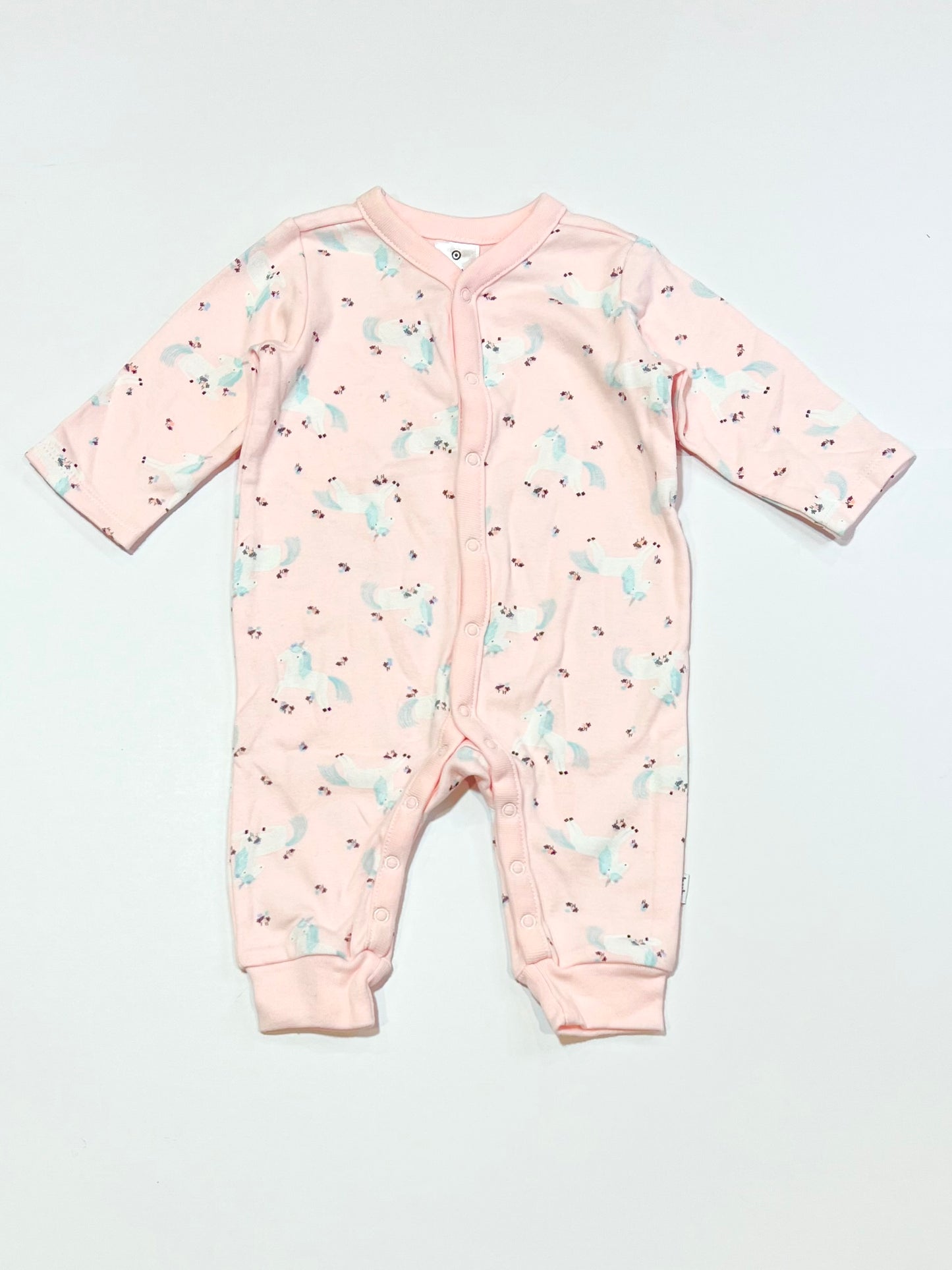 Pink unicorn onesie - Size 000