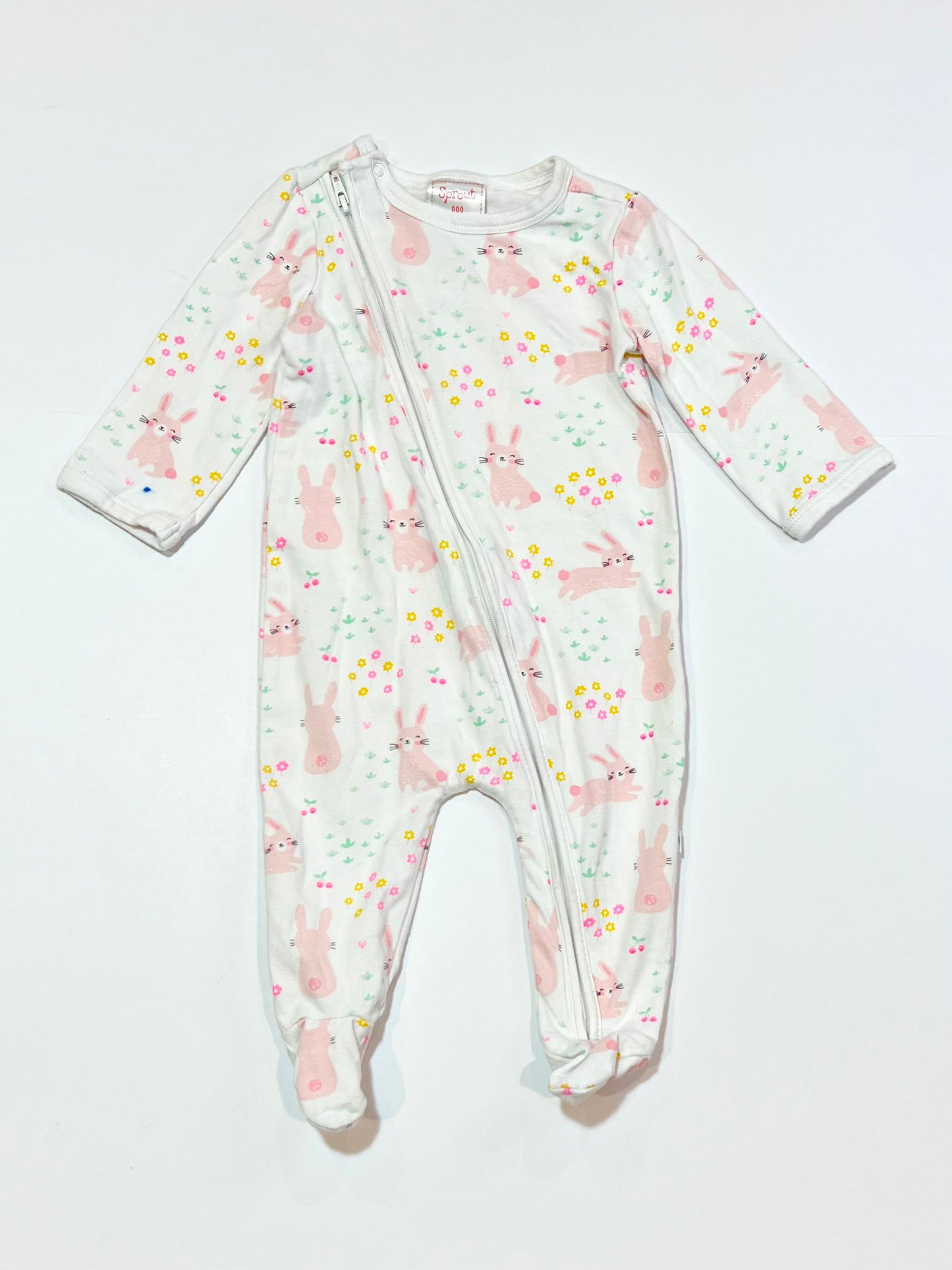 Bunny zip onesie - Size 000