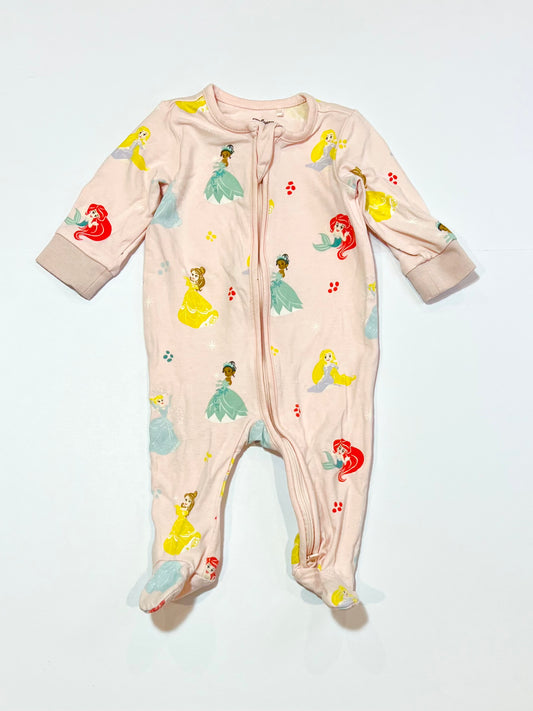 Pink princess zip onesie - Size 000