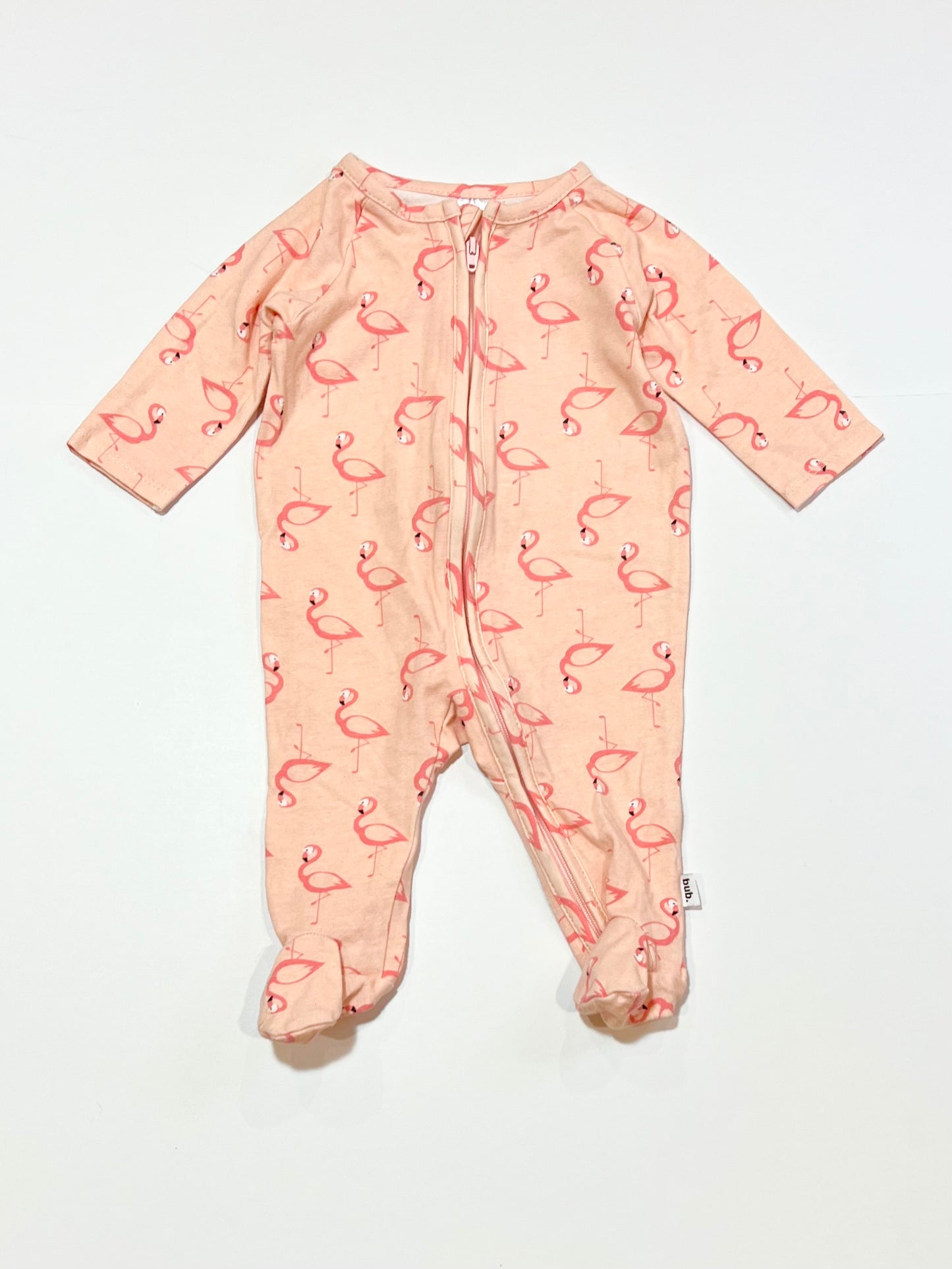 Flamingo zip onesie - Size 000