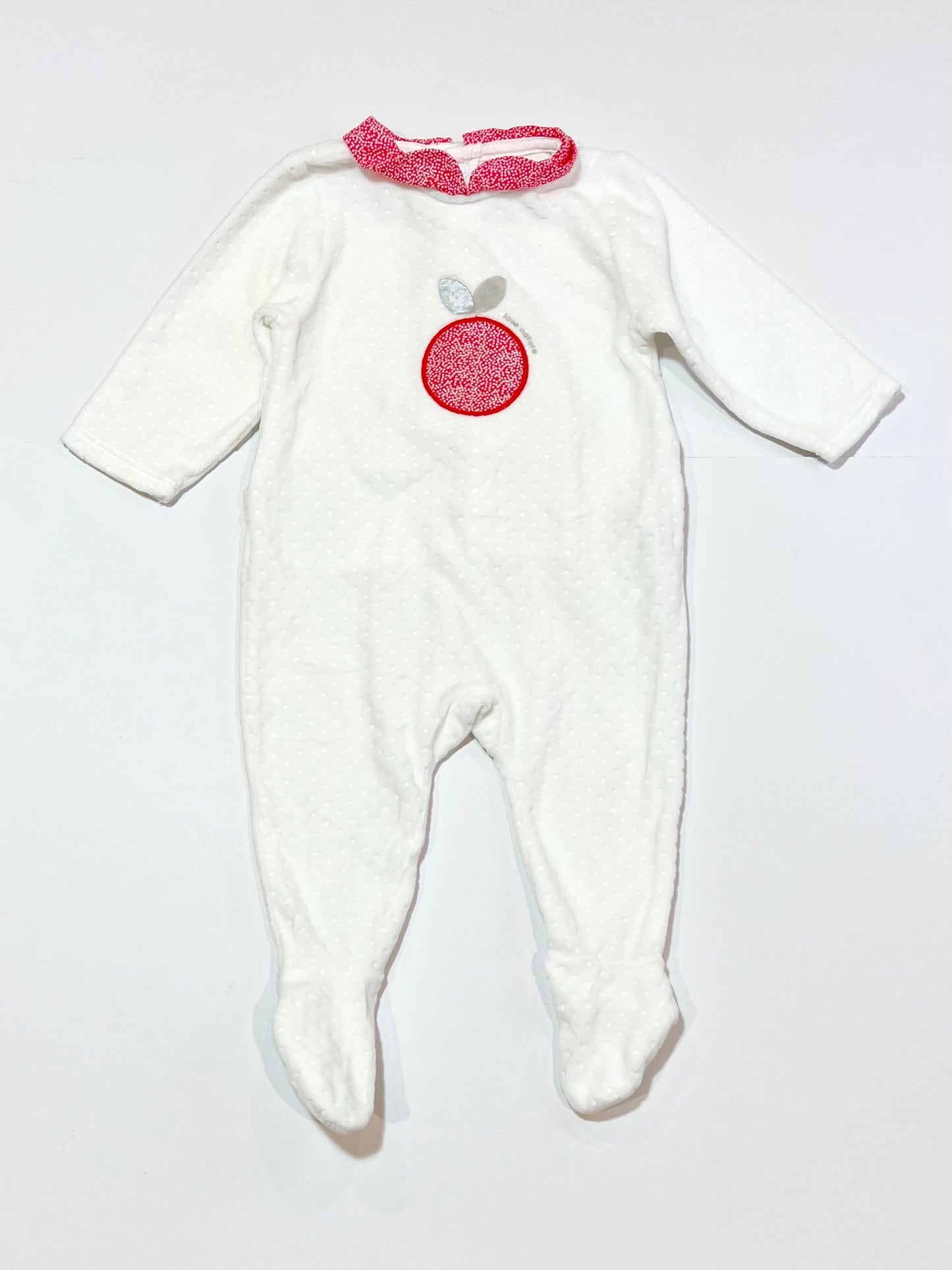 Velour apple onesie - Size 000