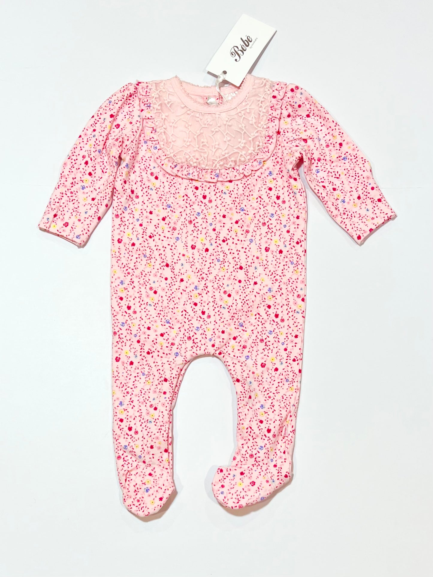 Pink floral onesie brand new - Size 000