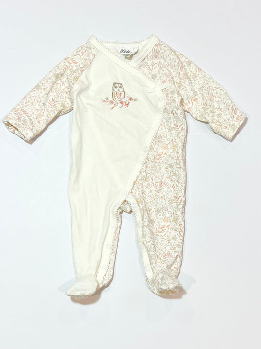 Floral owl onesie - Size 000