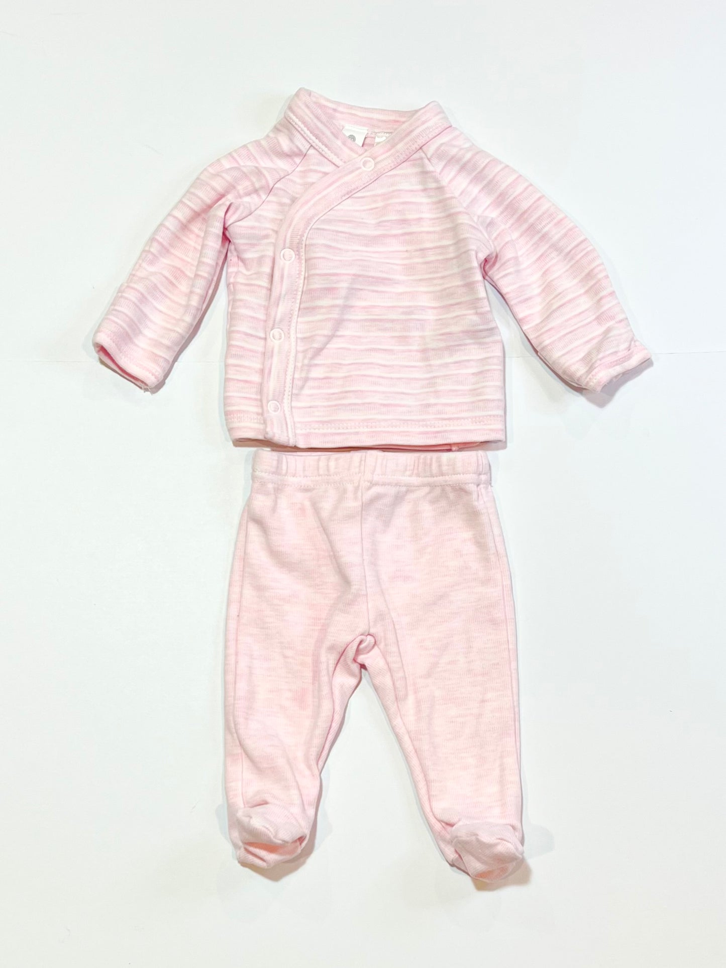 Pink striped set - Size 00000