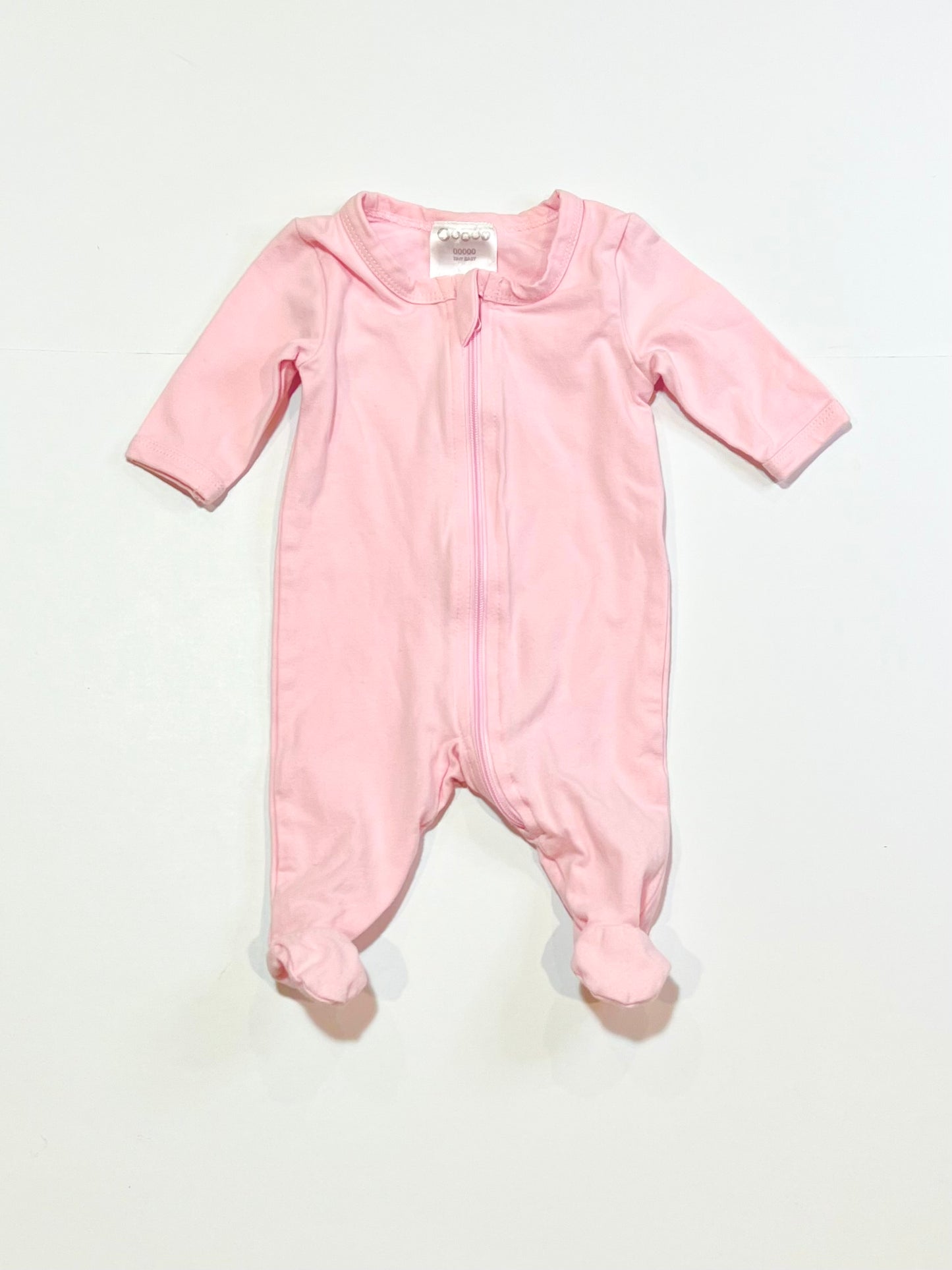 Pink zip onesie - Size 00000