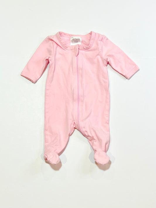 Pink zip onesie - Size 00000