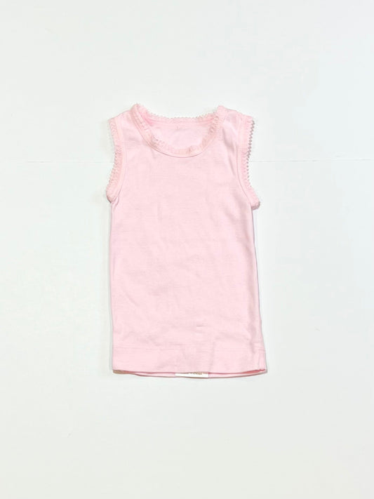 Pink lace trim singlet - Size 0000