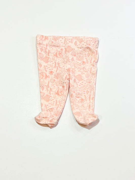 Pink fish footed pants - Size 0000