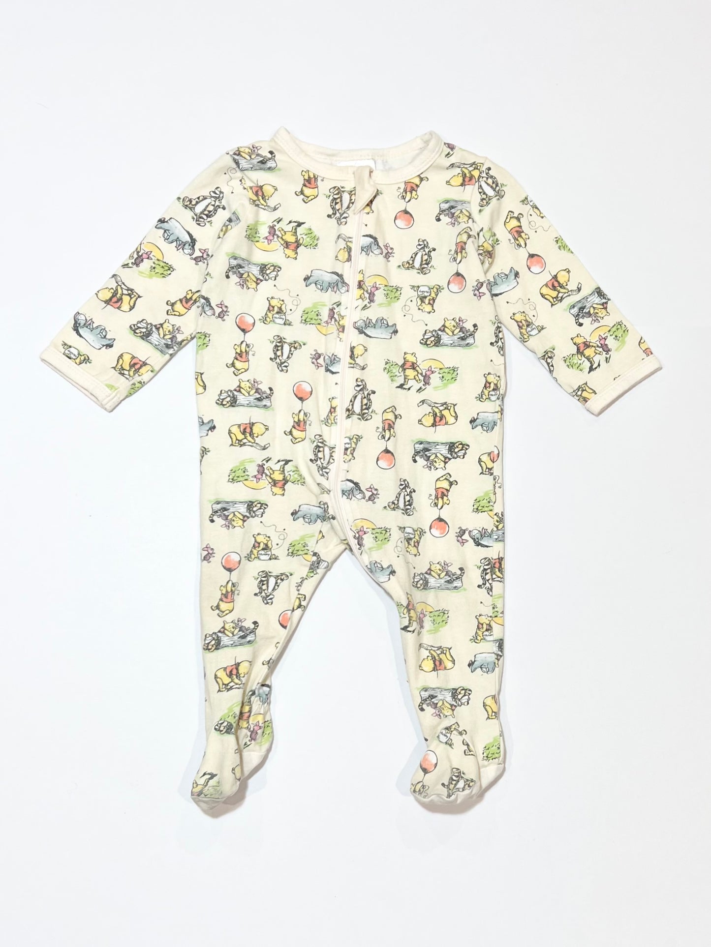 Winnie the Pooh zip onesie - Size 00