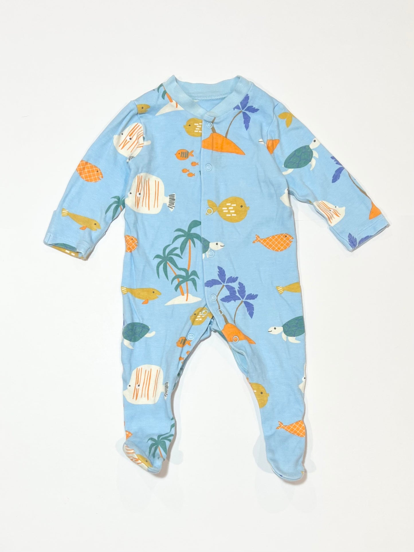 Blue fish onesie - Size 00