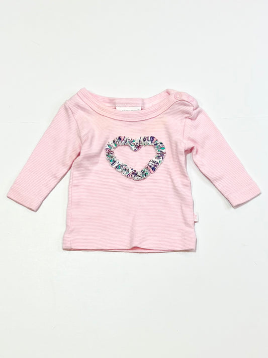 Pink heart top - Size 0000