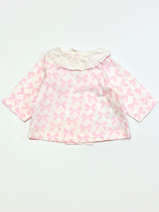 Collared bows top - Size 1 month