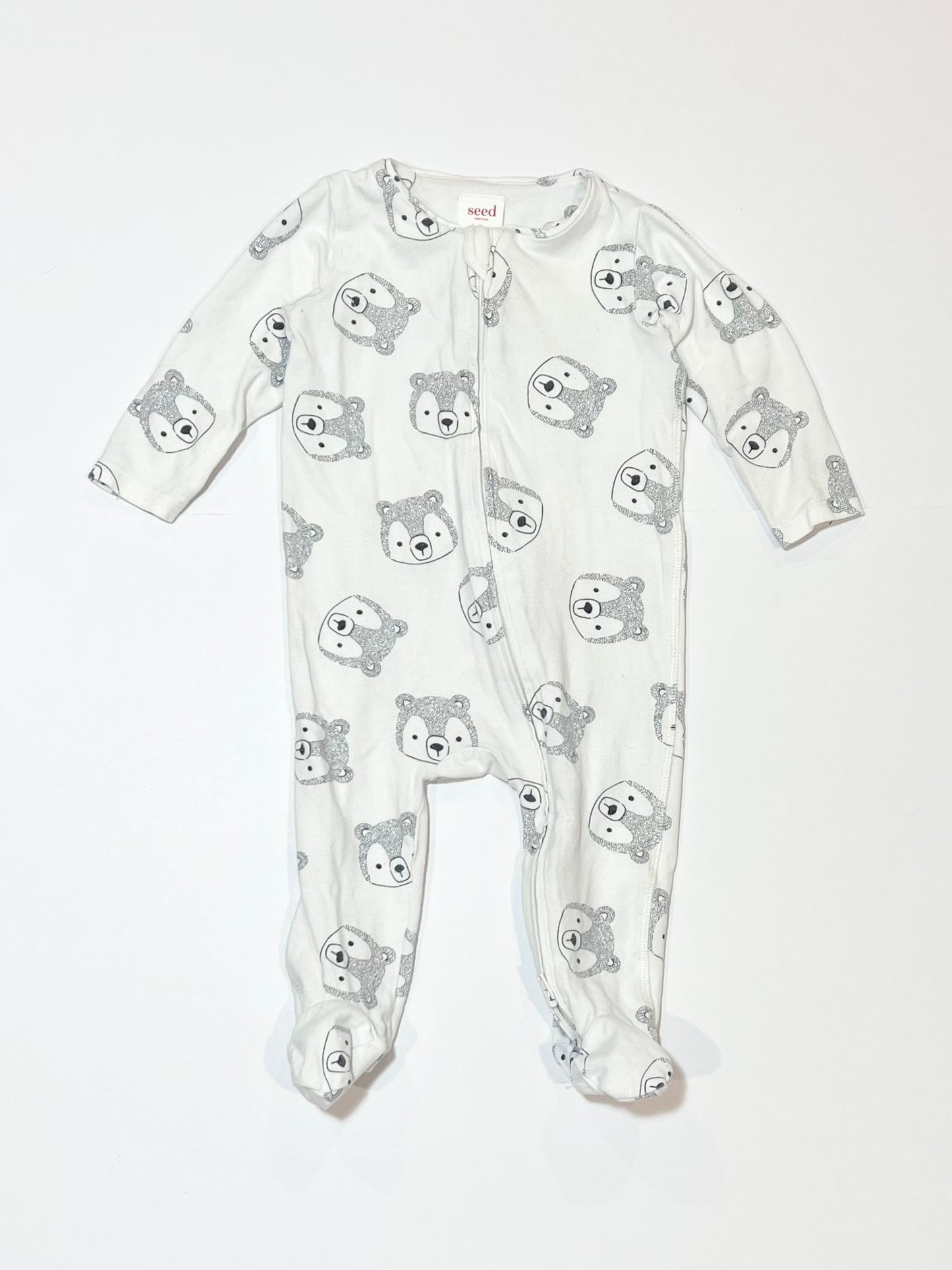 Bear zip onesie - Size 00