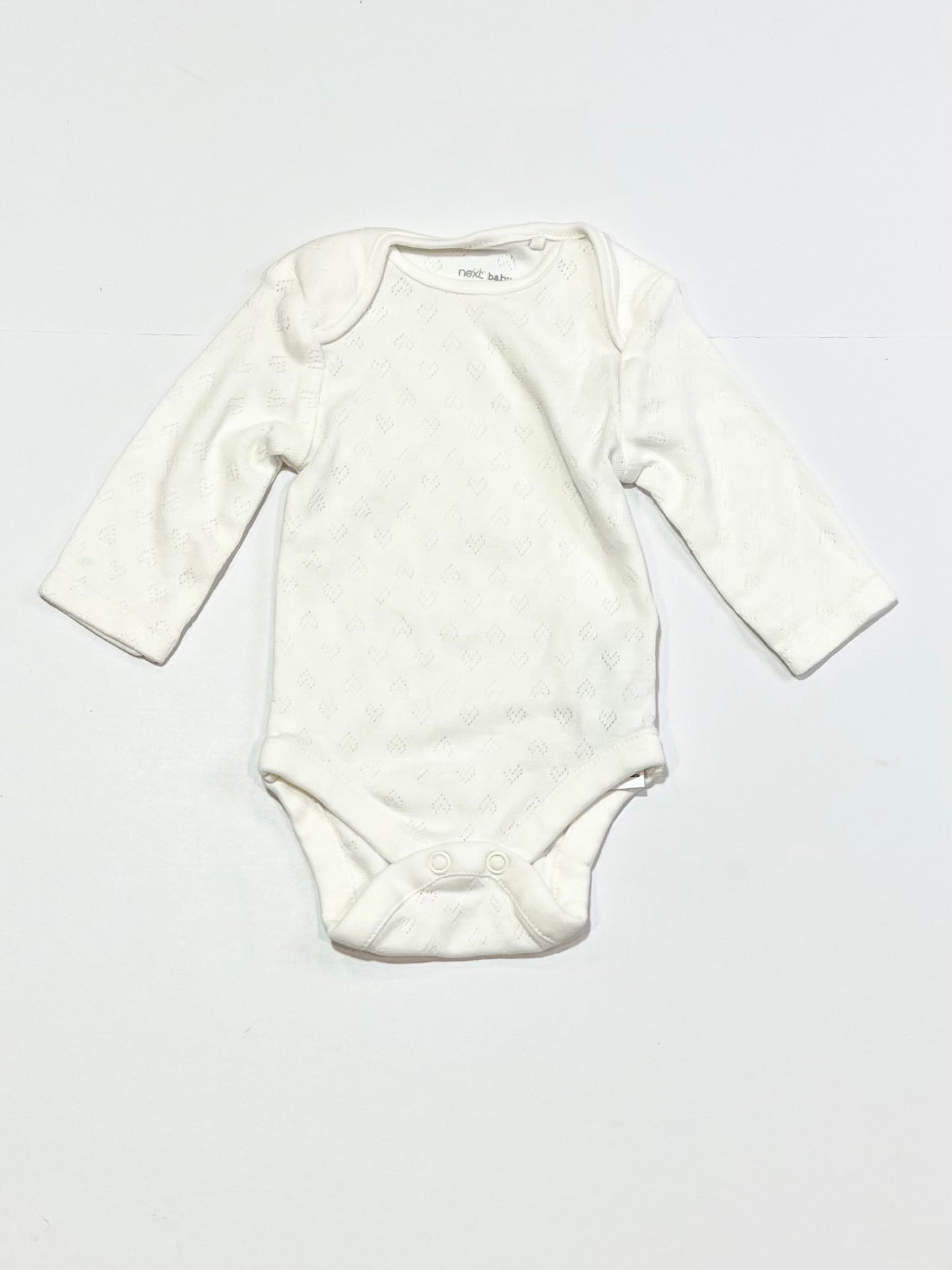 White bodysuit - Size up to 1 month