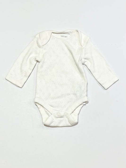 White bodysuit - Size up to 1 month