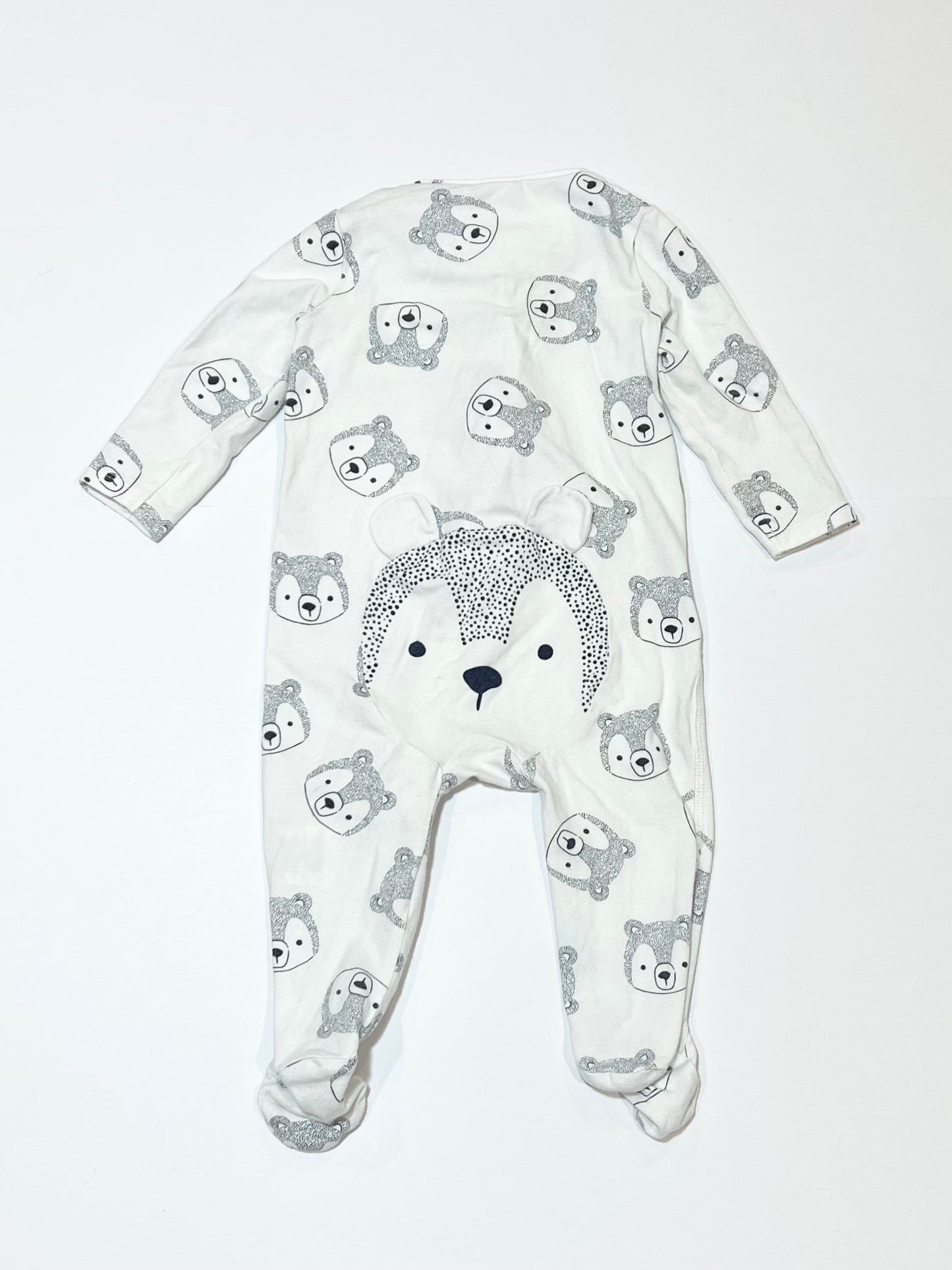 Bear zip onesie - Size 00