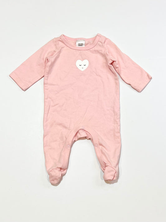 Pink heart onesie - Size 0000