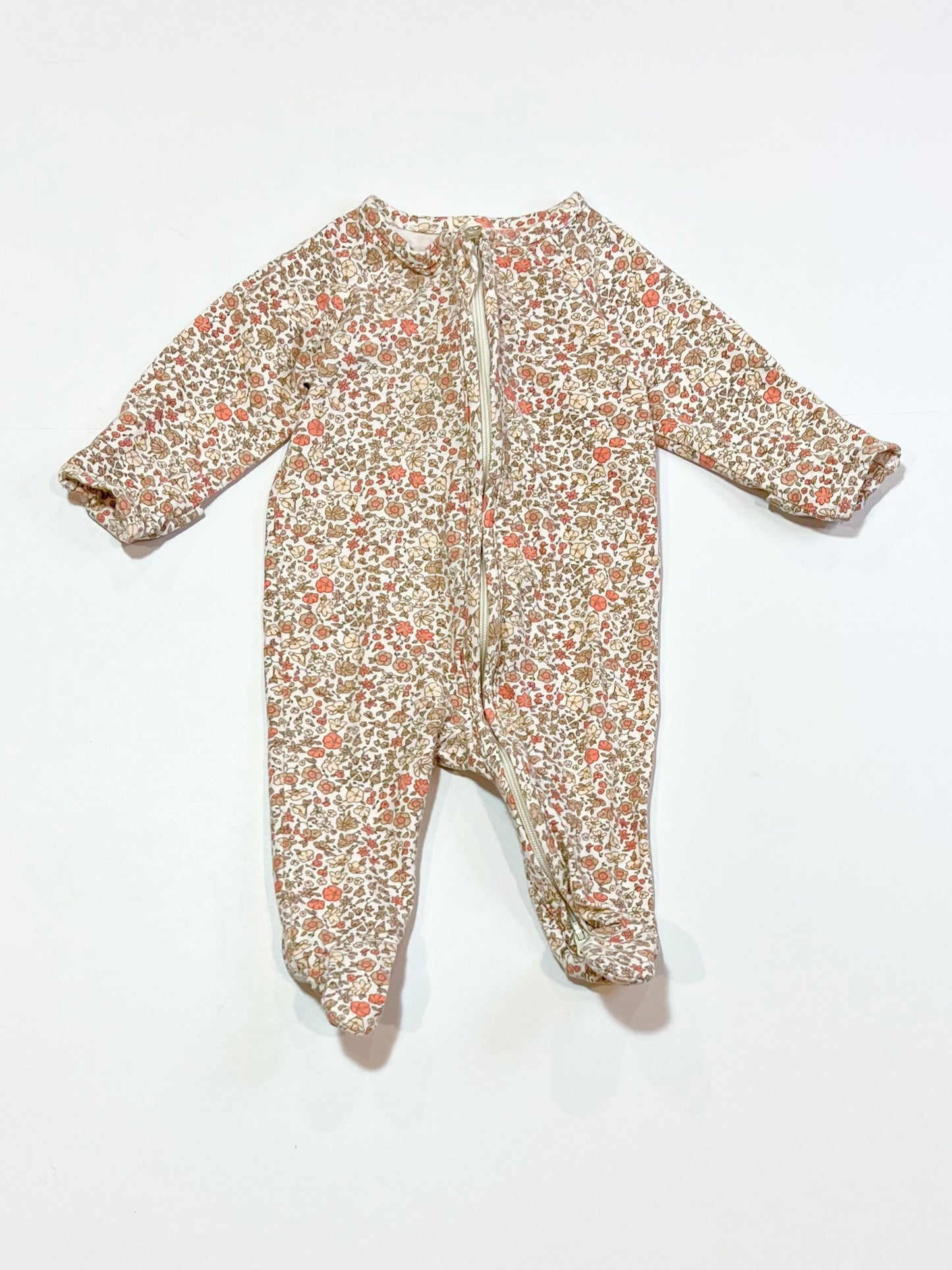 Floral zip onesie - Size 0000