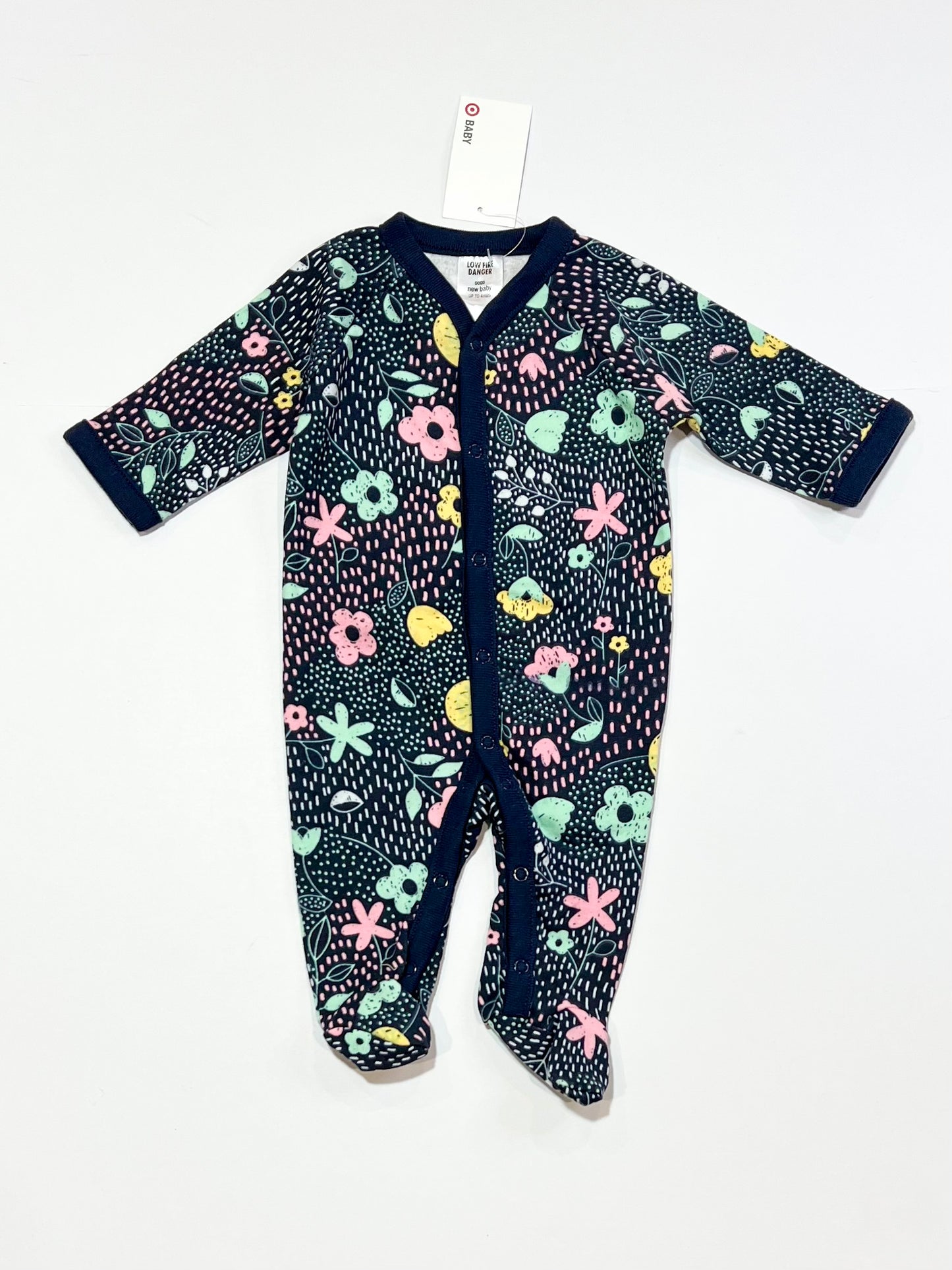 Navy floral onesie brand new - Size 0000