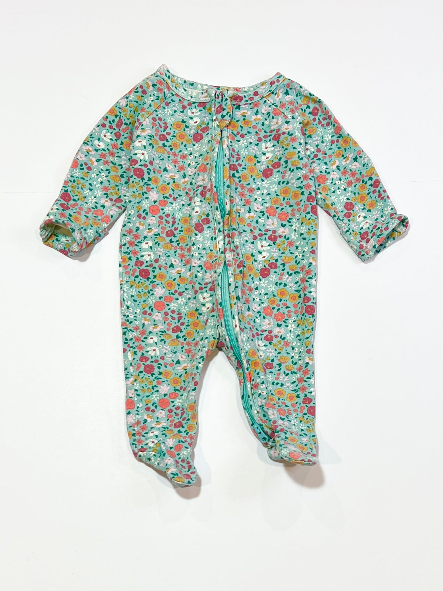 Floral zip onesie - Size 0000