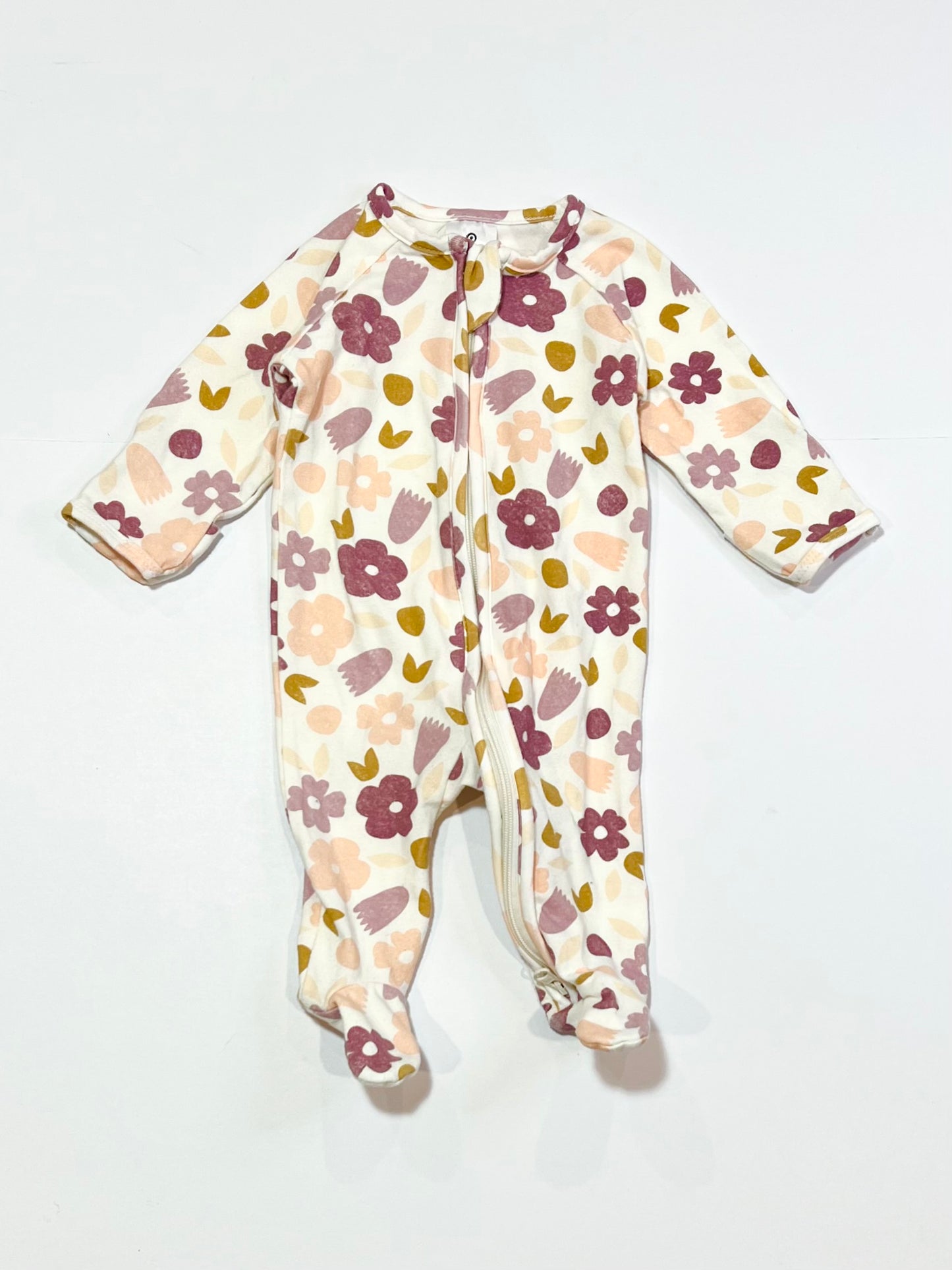 Floral zip onesie - Size 0000