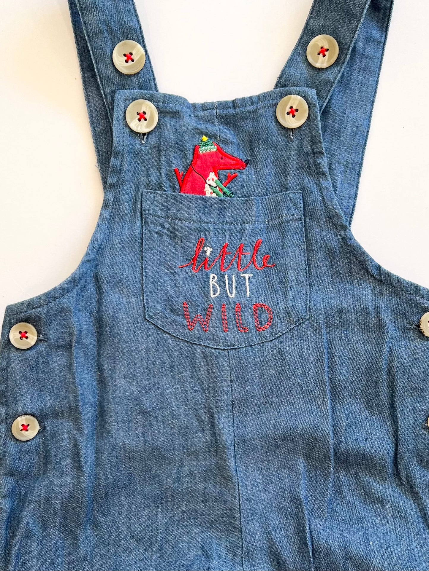 Blue chambray overalls - Size 00