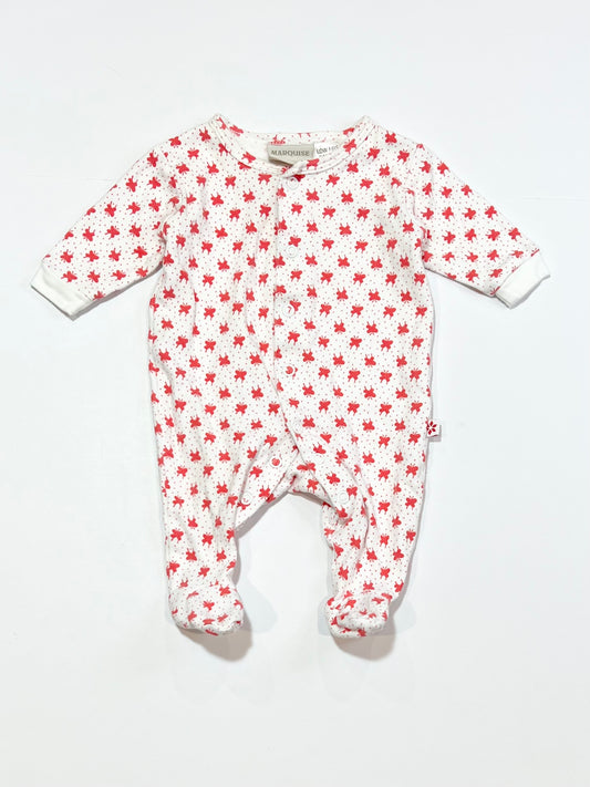 Red butterfly onesie - Size 0000