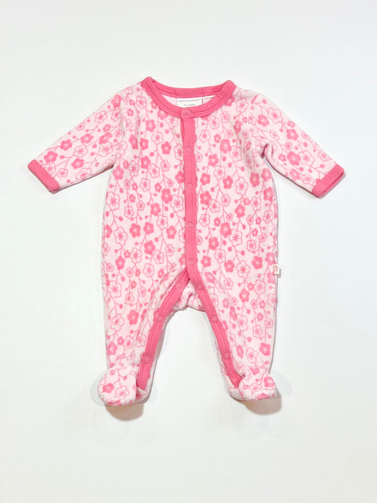 Floral velour onesie - Size 0000