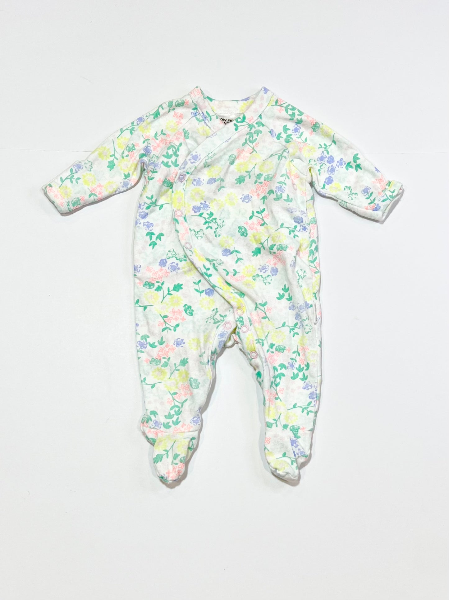 Floral cross-over onesie - Size 0000