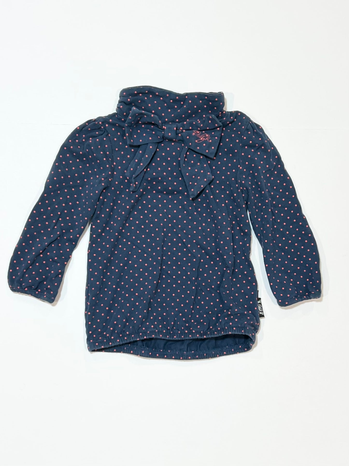 Spotty bow top - Size 1