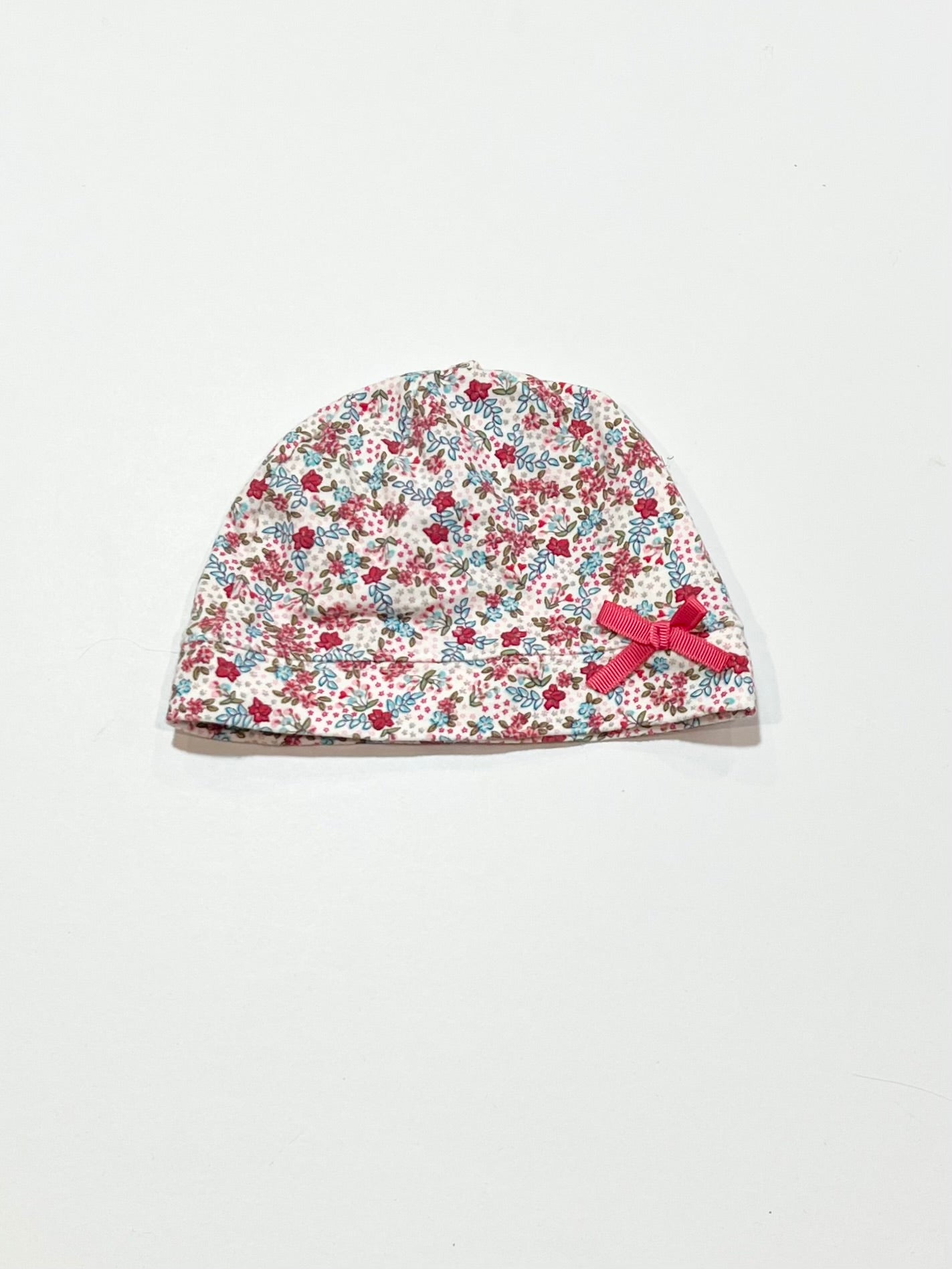 Floral beanie - Size 0-3 months