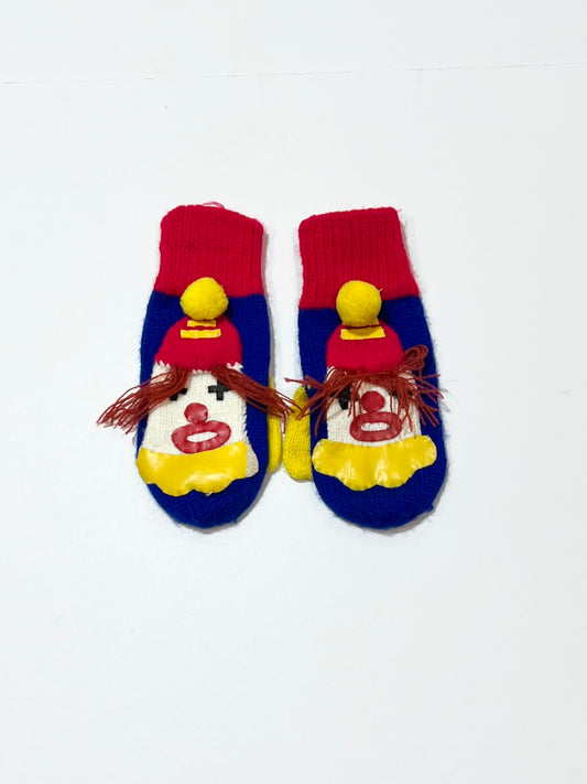 Clown mittens - Size 1-2 years