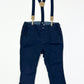 Navy suspender pants - Size 2