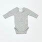 Grey lace trim bodysuit - Size 00000