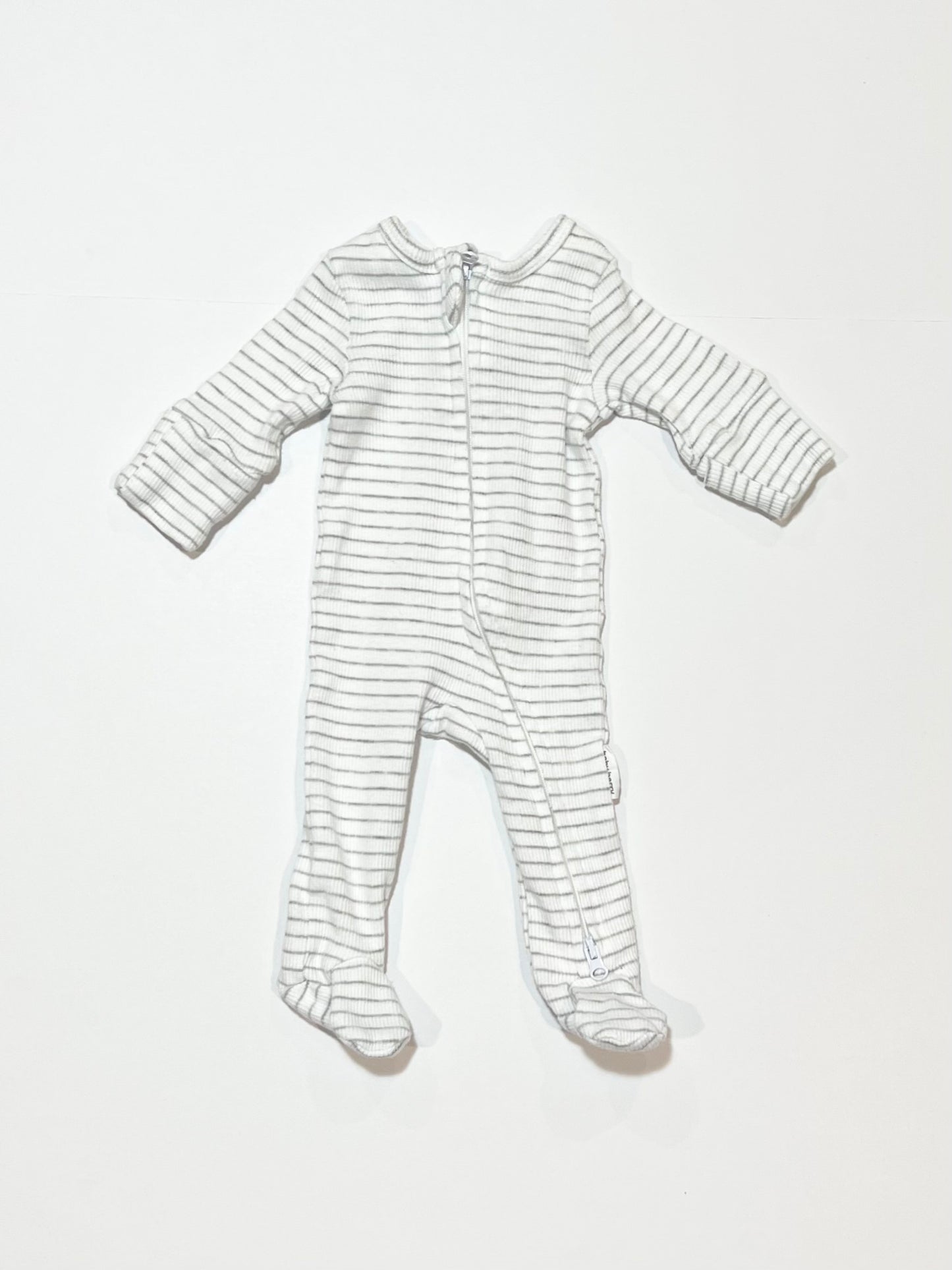 Striped ribbed zip onesie - Size 00000