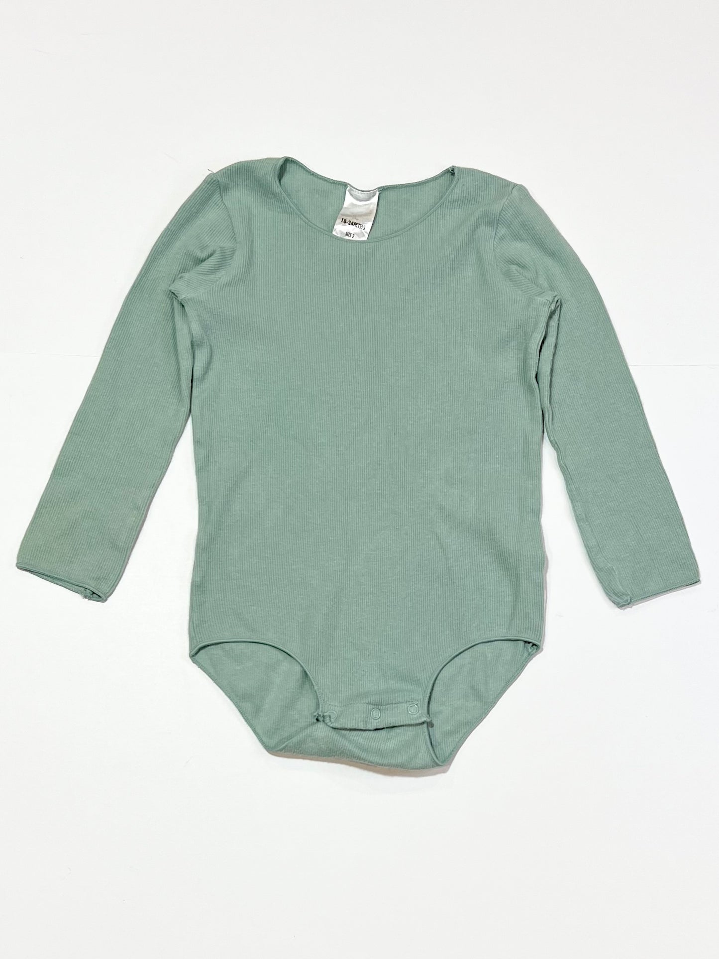 Green ribbed bodysuit - Size 2